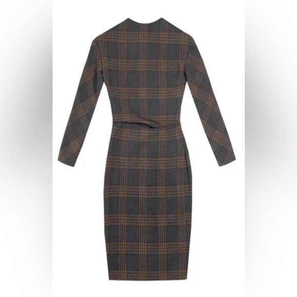 Plaid Long Sleeve Dress - Picture 3 of 3